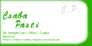 csaba pasti business card
